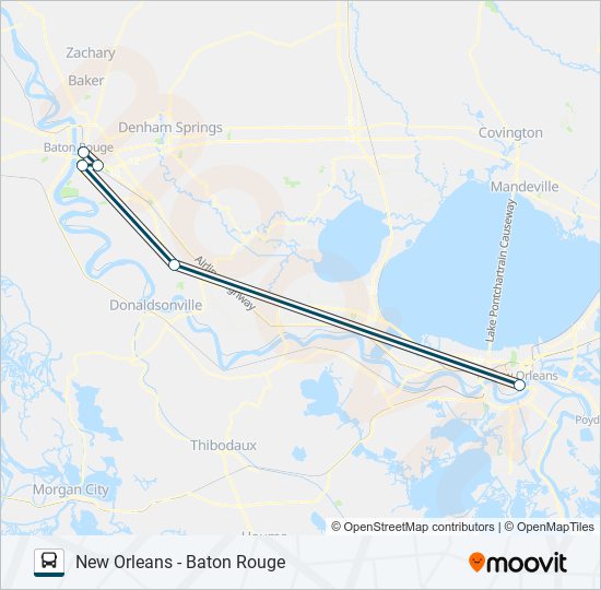 Mapa de GREYHOUND US1172S de autobús