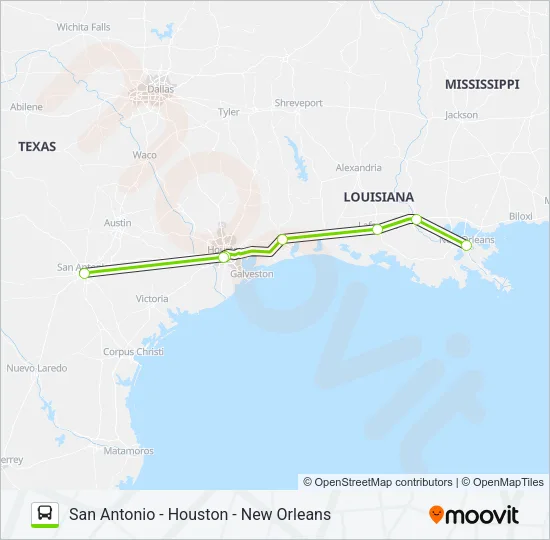 FLIXBUS 2212 Bus Line Map