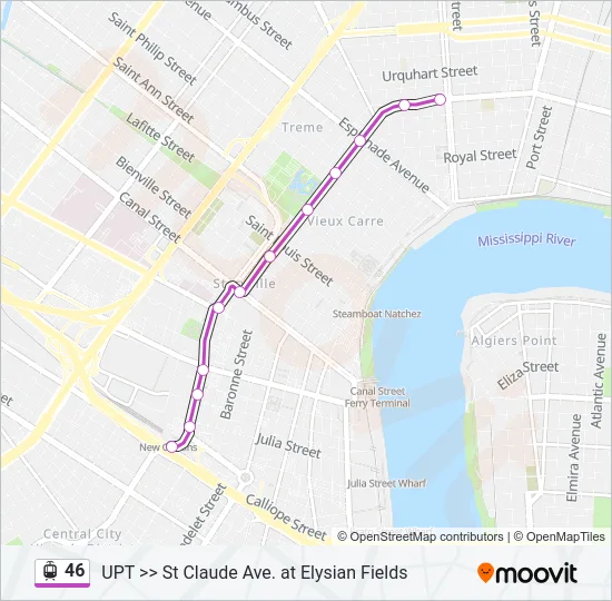 46 Streetcar Line Map