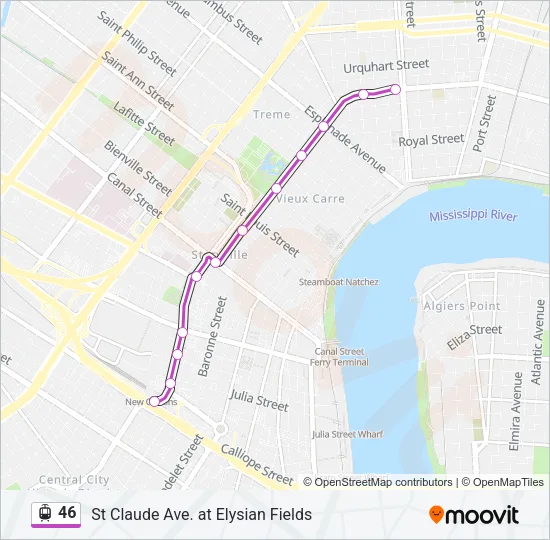 46 Streetcar Line Map