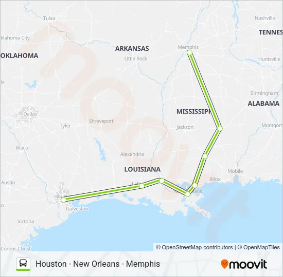 FLIXBUS N2211 Bus Line Map