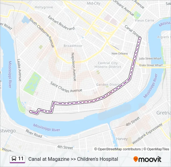 11 Bus Line Map