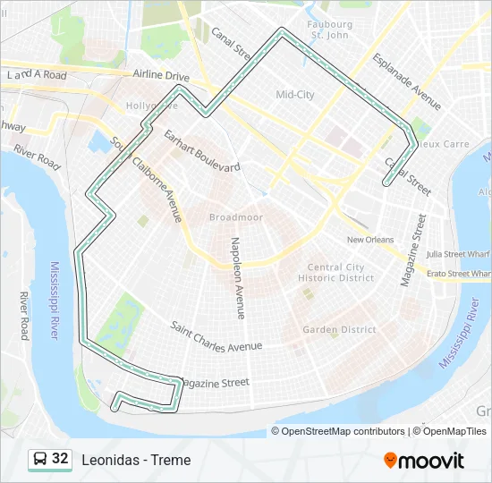32 Bus Line Map