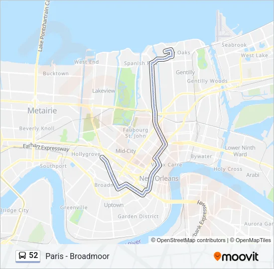 52 Bus Line Map