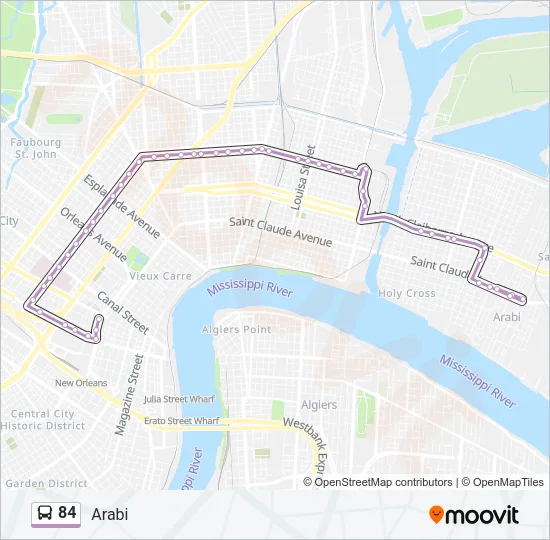 84 Bus Line Map