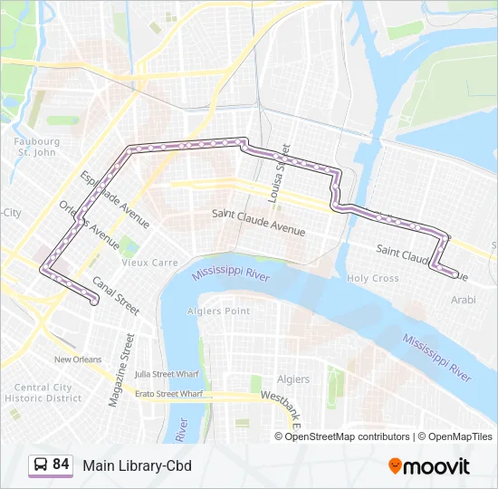 84 Bus Line Map