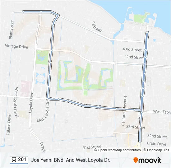 201 Bus Line Map
