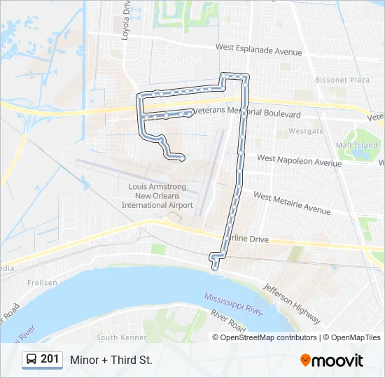 201 Bus Line Map