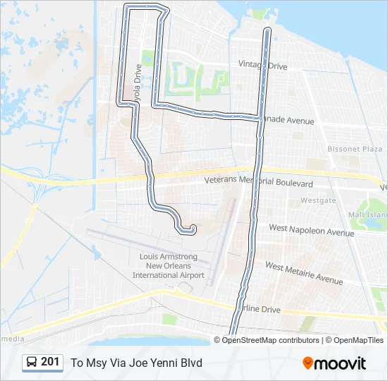 201 Bus Line Map