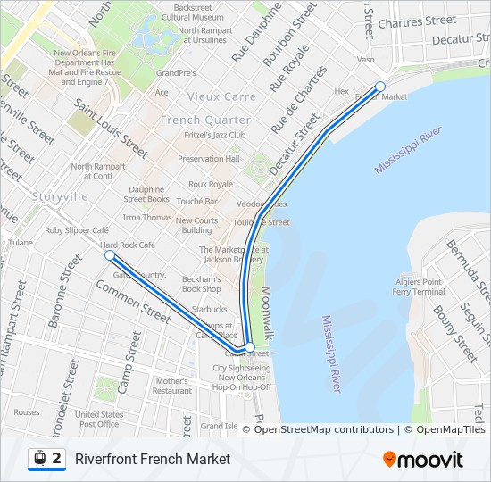 New Orleans Streetcar Map Pdf 2 Route: Schedules, Stops & Maps - Riverfront: To Convention Ctr. (Updated)