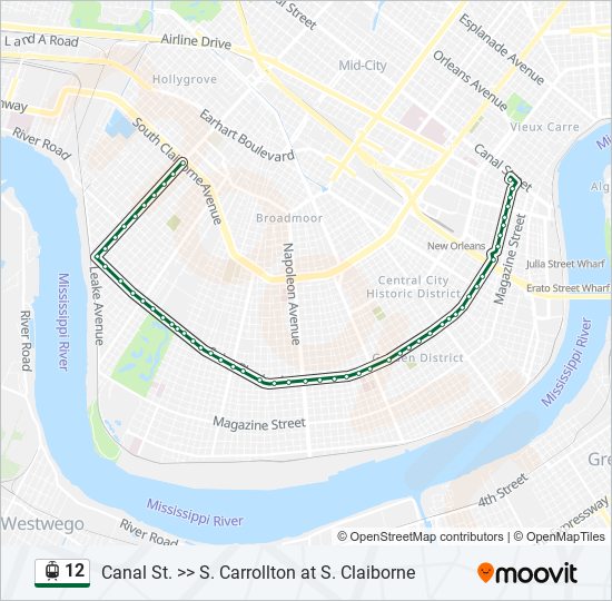 12 streetcar Line Map