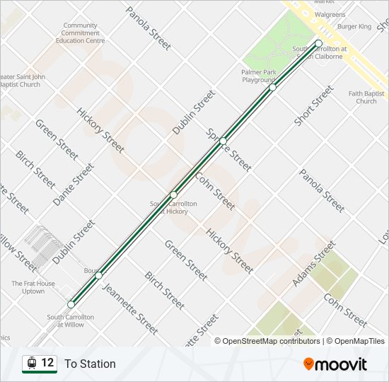 Mapa de 12 de Streetcar