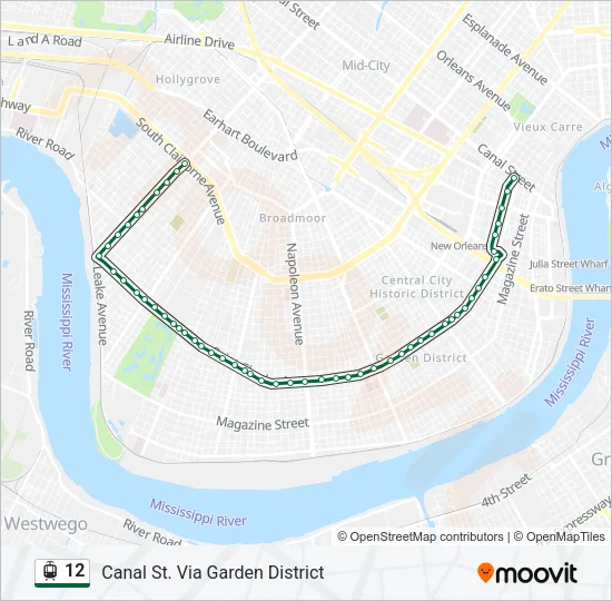 12 Streetcar Line Map