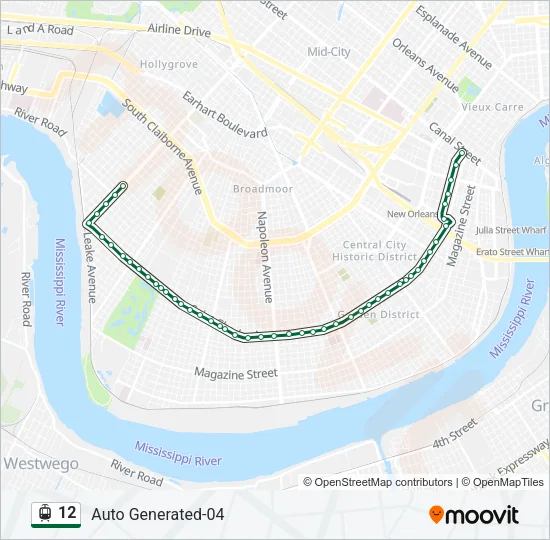 12 Streetcar Line Map