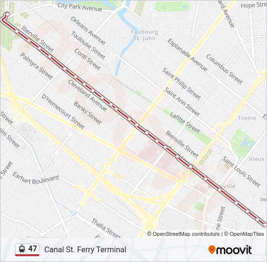 47 Streetcar Line Map