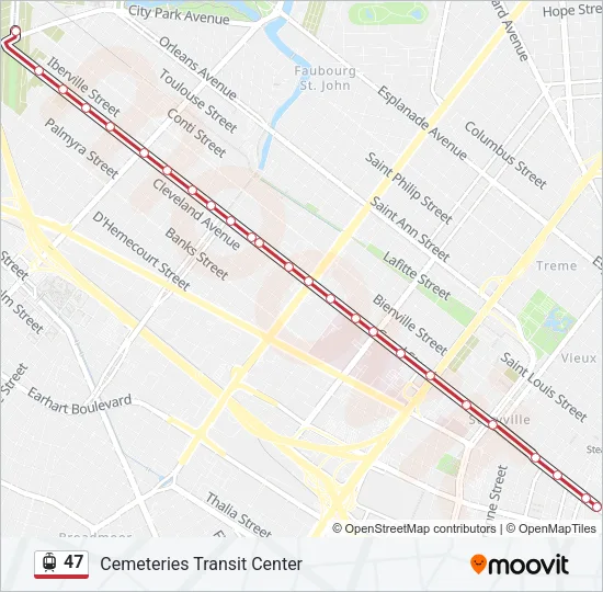 47 Streetcar Line Map