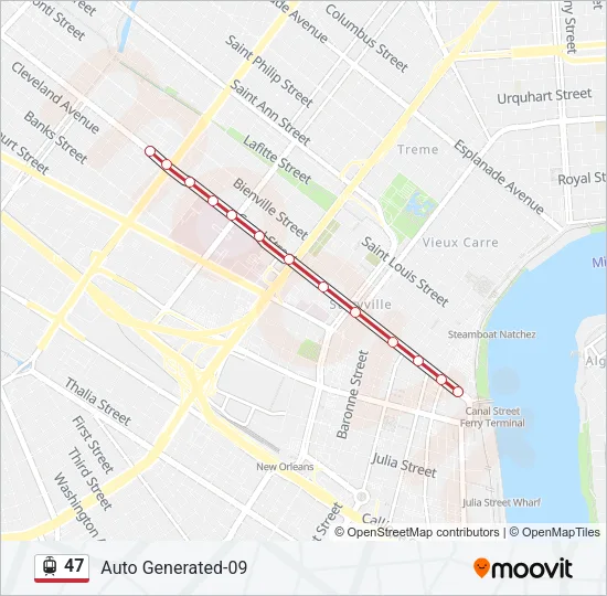 47 Streetcar Line Map