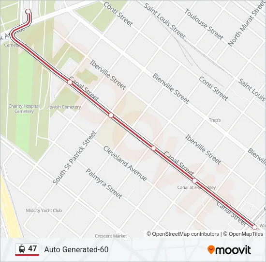 47 Streetcar Line Map
