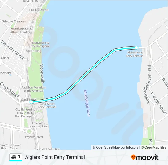 1 Ferry Line Map
