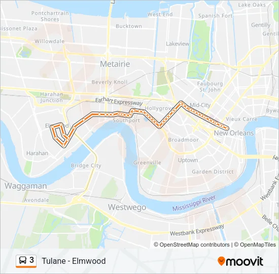 3 Bus Line Map