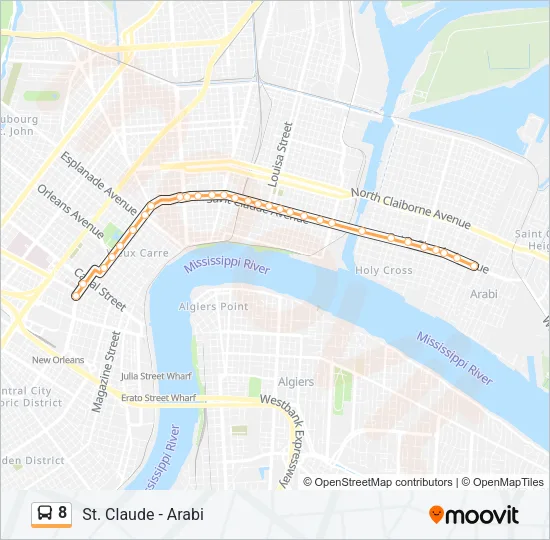 8 Bus Line Map