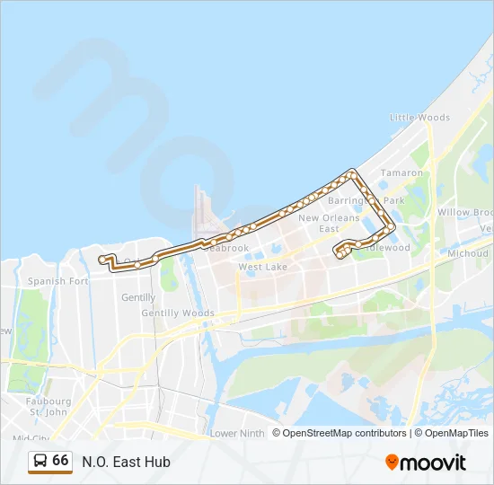 66 Bus Line Map