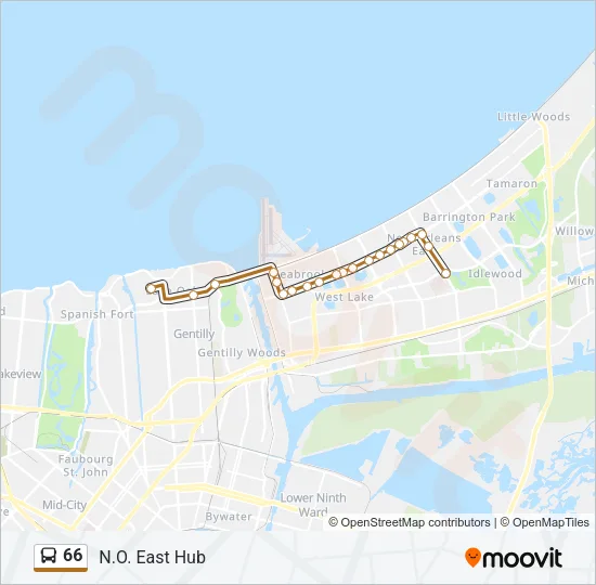 66 Bus Line Map