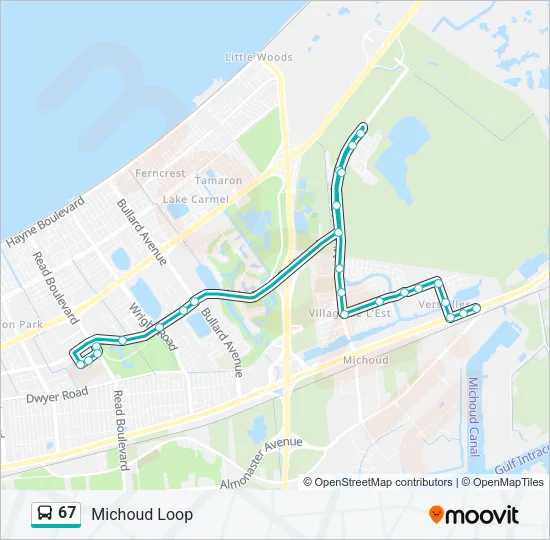 67 Bus Line Map
