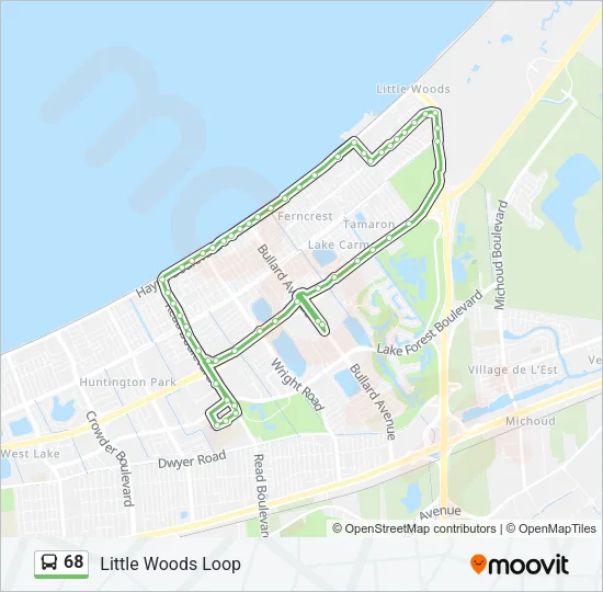 68 Bus Line Map