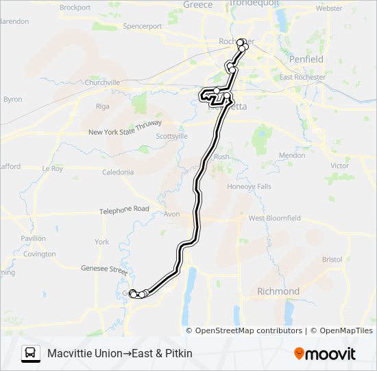 Rgrta Schedules And Maps Rochester Route: Schedules, Stops & Maps - Macvittie Union‎→East & Pitkin  (Updated)