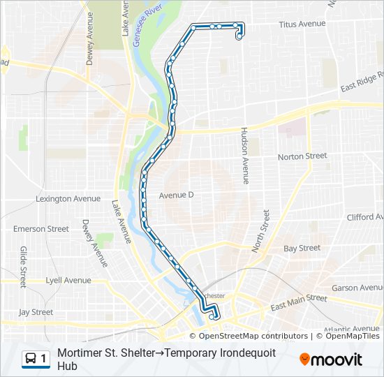 Rts Maps And Schedules 1 Route Schedules Stops Maps Mortimer St Shelter Temporary Irondequoit Hub Updated