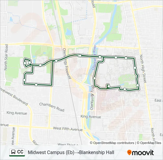 CC Bus Line Map