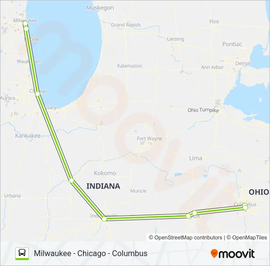 FLIXBUS 2511 Bus Line Map