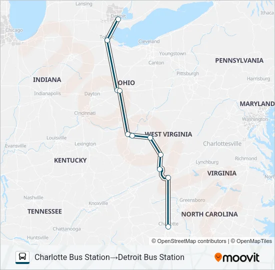 GREYHOUND US0140 Bus Line Map