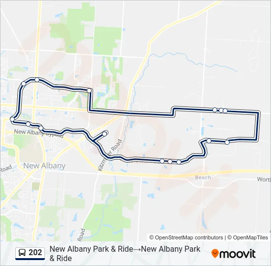 202 Bus Line Map
