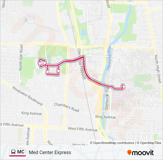MC Bus Line Map