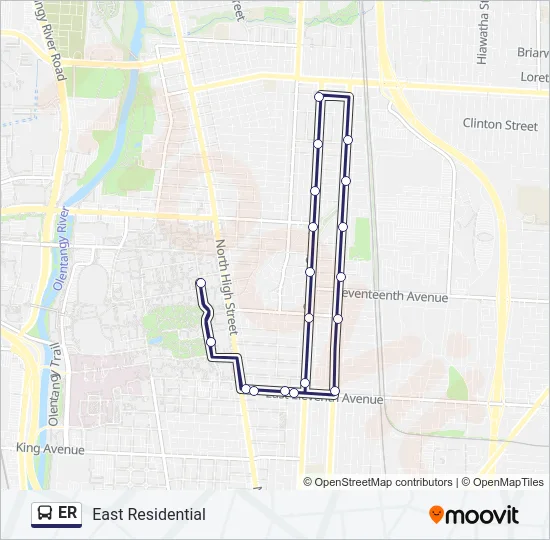 ER Bus Line Map