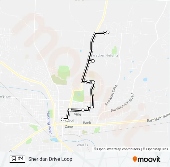 #4 Bus Line Map