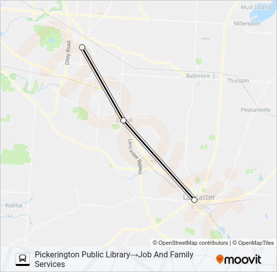 CARROLL INTERCHANGE Bus Line Map