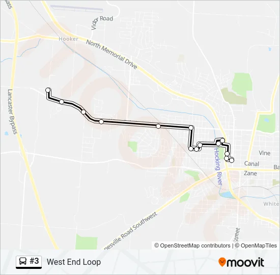 #3 Bus Line Map