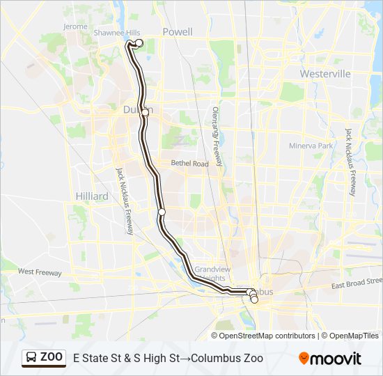 ZOO bus Line Map