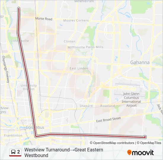 2 Bus Line Map