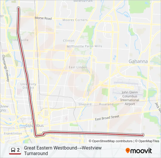 2 Bus Line Map