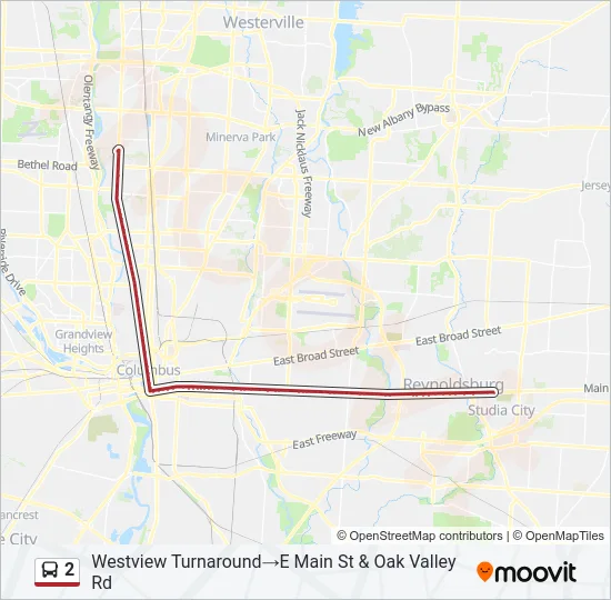 2 Bus Line Map