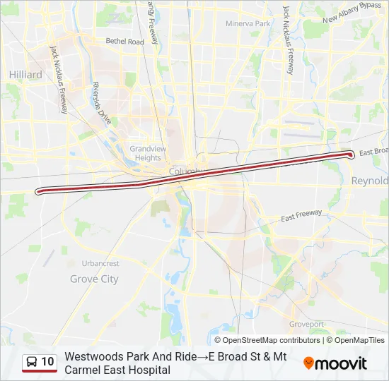 10 Bus Line Map