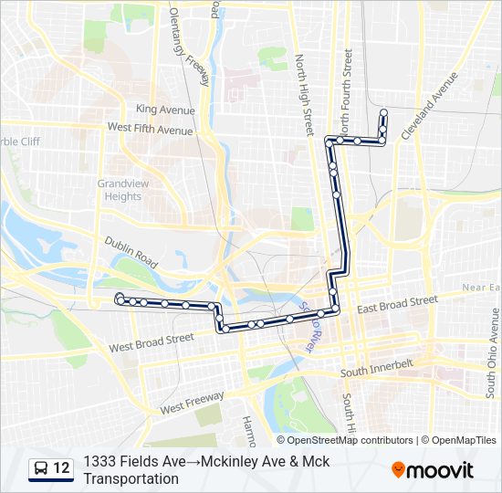 12 Bus Line Map