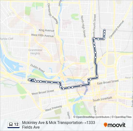 12 Bus Line Map