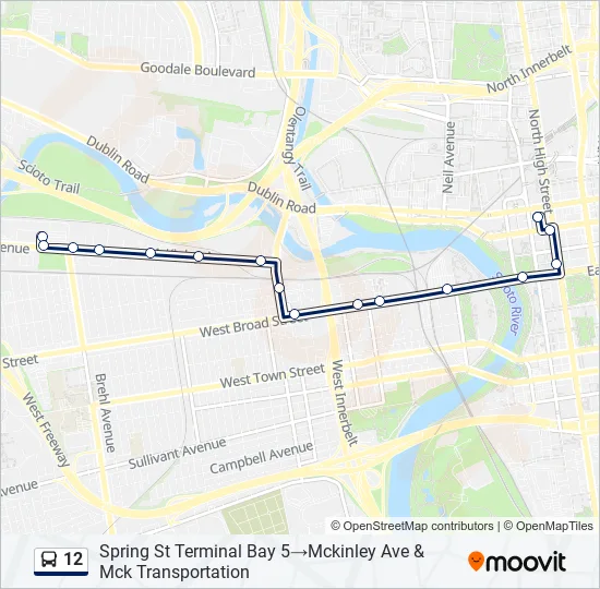 12 Bus Line Map