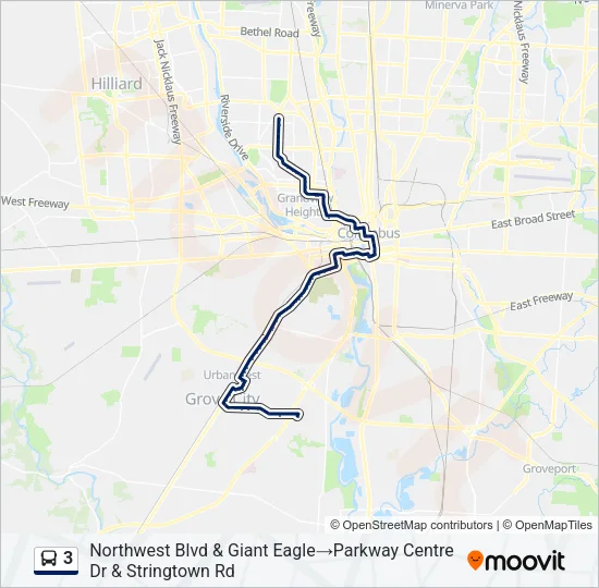 3 Bus Line Map