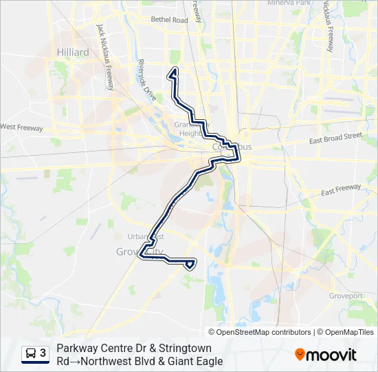 3 Bus Line Map